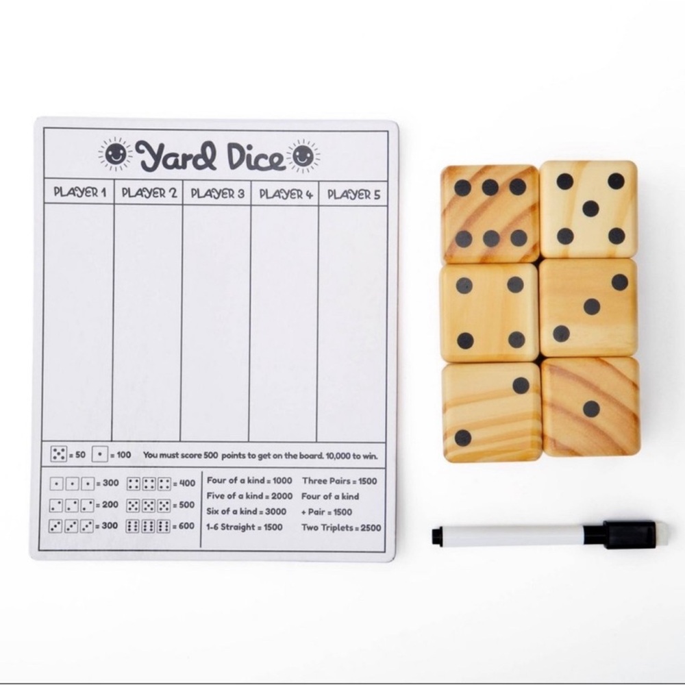 New Target Bullseye Playground Wood Family Games - Yard Dice
